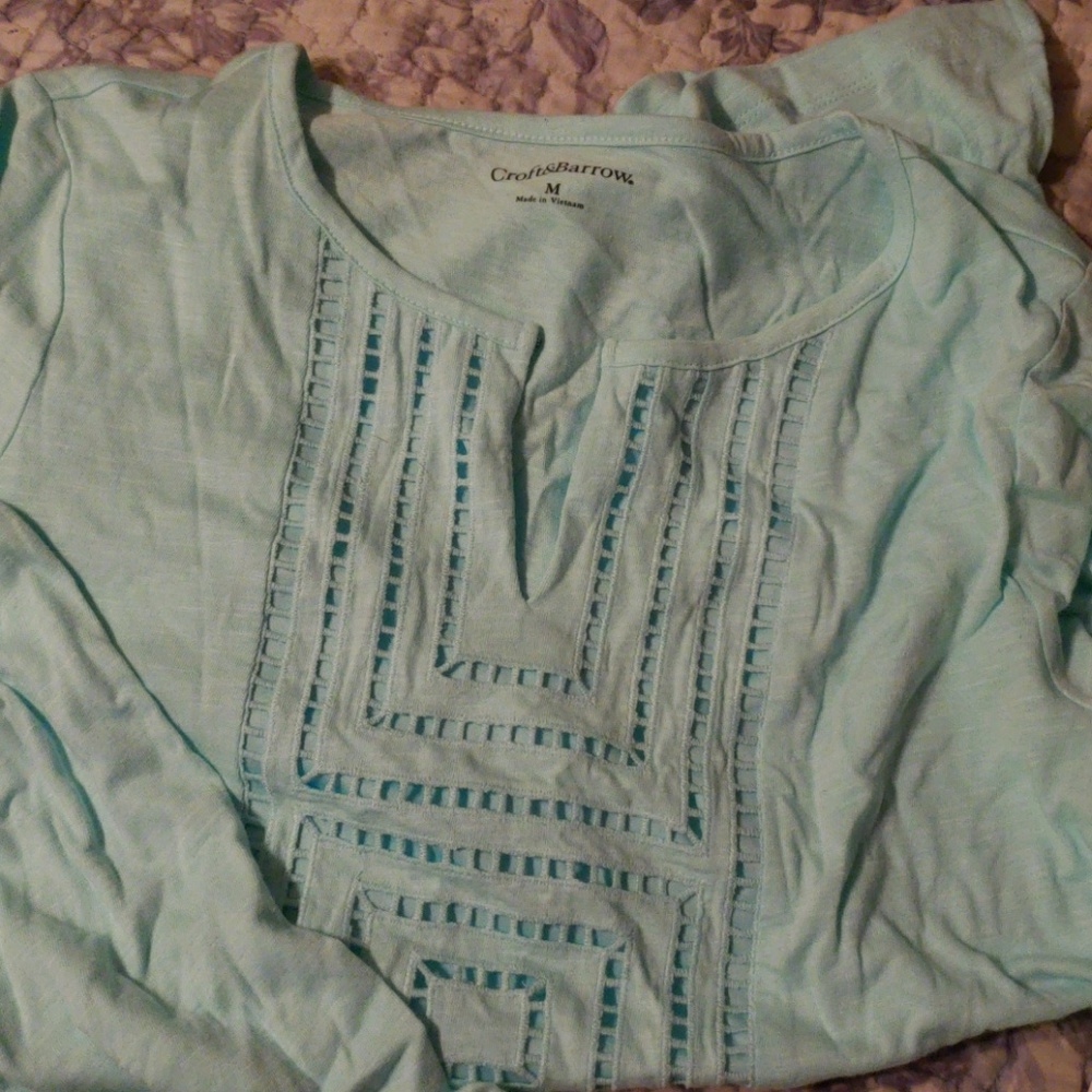Teal shirt